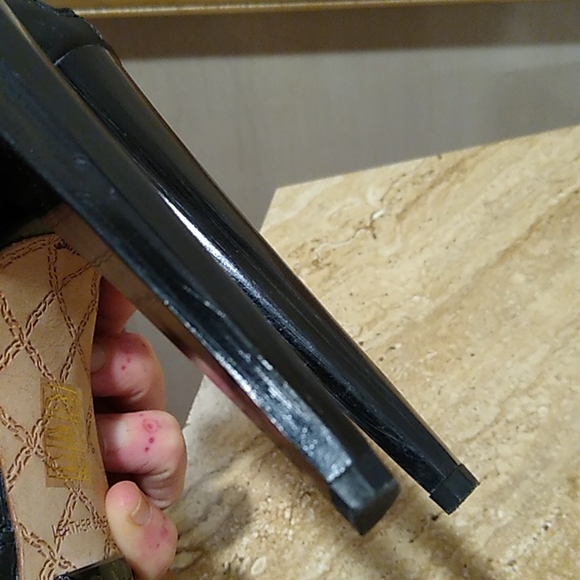 L.A.M.B Davin Y2K black strappy platform pumps sandals 10 - Picture 10 of 14